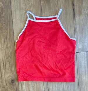 DSG Women's Coral Cropped High Neck Fitted Tank Spaghetti Strap Stretch Sz L